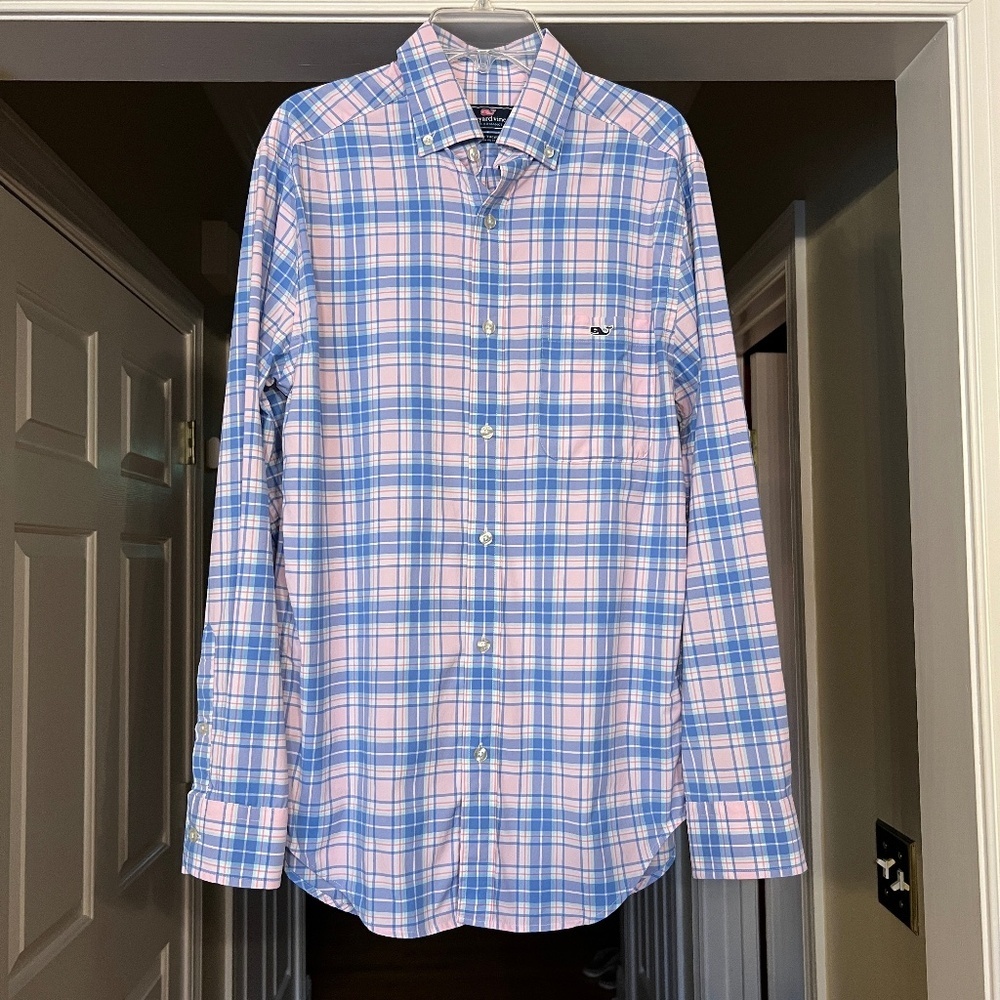 NWOT Men's Vineyard‎ Vines Performance Classic Fit Tucker Shirt Plaid Size XS